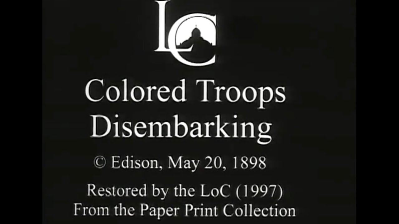 Colored Troops Disembarking (1898) | Silent Footage