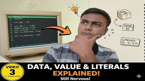 C++ Learning Journey | Ep. 3: Data, Value & Literals Explained (Still Nervous!)