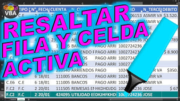 RESALTAR FILA Y CELDA ACTIVA EN EXCEL CON MACRO VBA