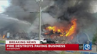 Video: Fire destroys Watertown building