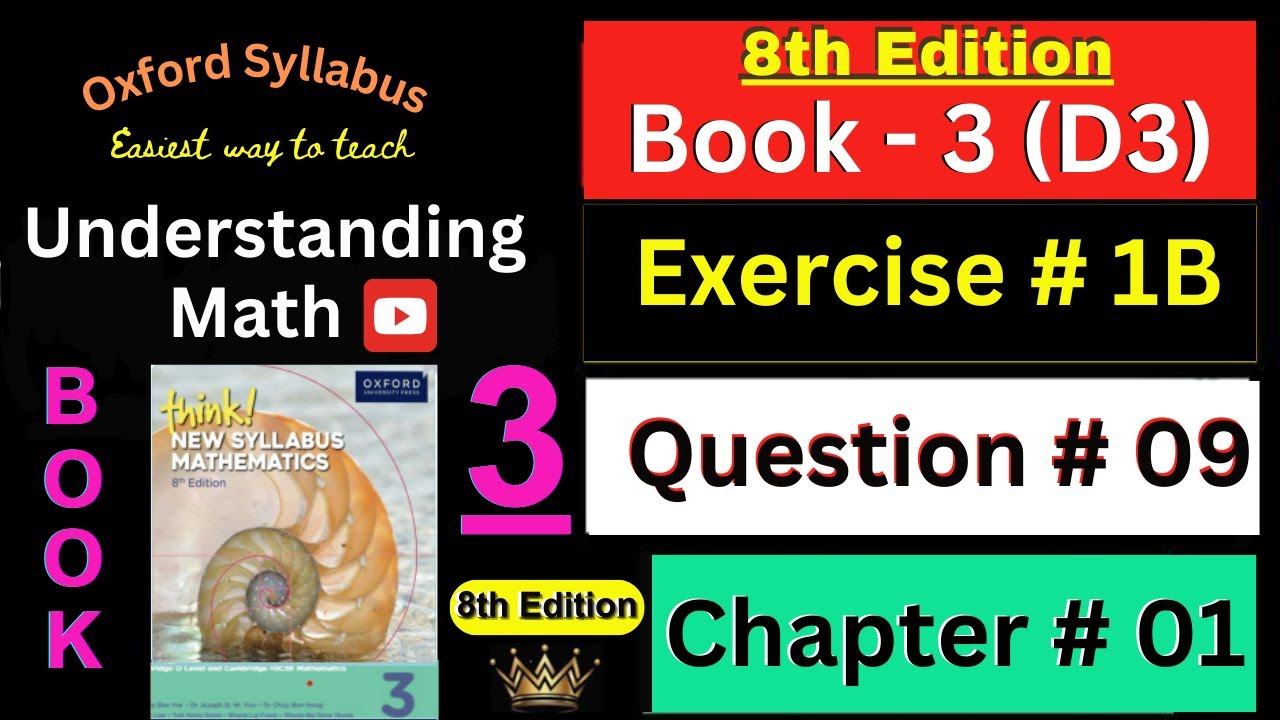 D3 Math Chapter 1 Exercise 1B Question 9 | Algebraic Fractions ...