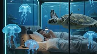 2 Hours of Deep Ocean Hum🐋 POV: Sleeping in a 360° Glass Underwater Capsule • Whale Sounds for Sleep