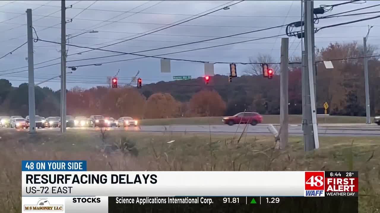 US-72 East resurfacing nears completion, delays continue