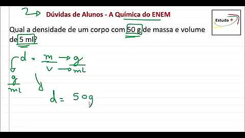 Como calcular densidade com mL?