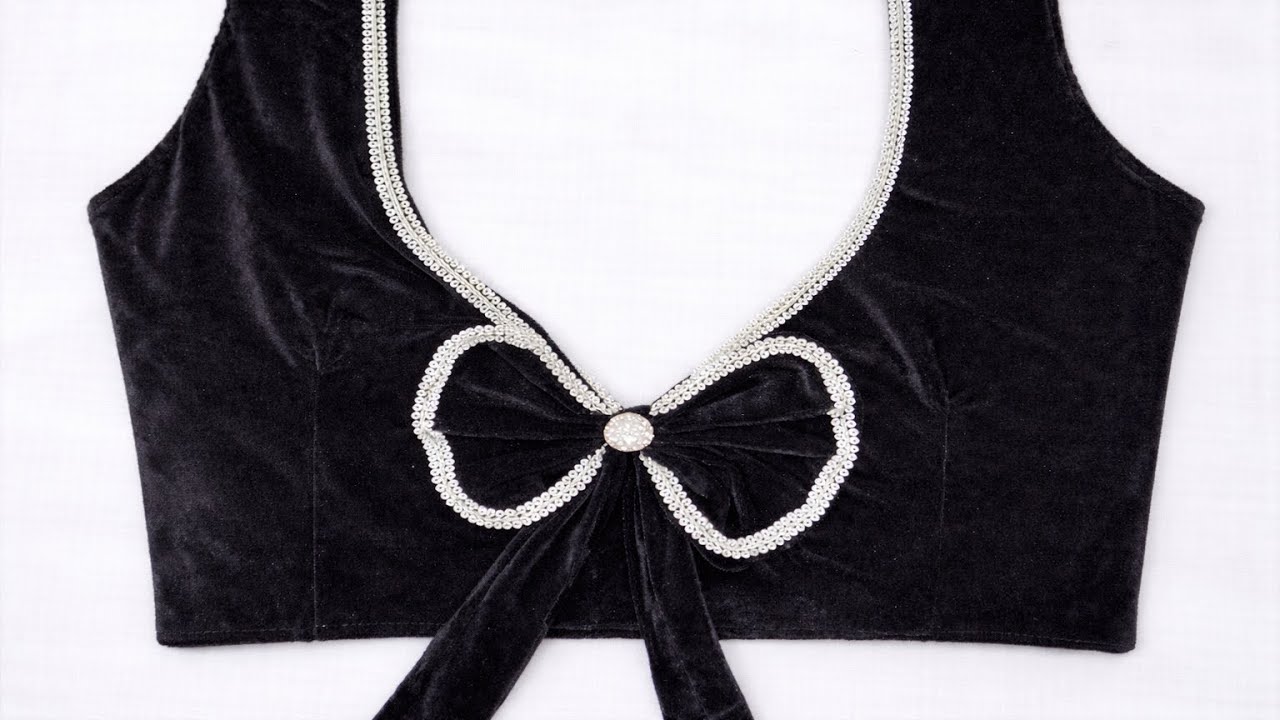 Bow Style Blouse Back Neck design 🖤 || Cutting & Stitching ✂️ || 