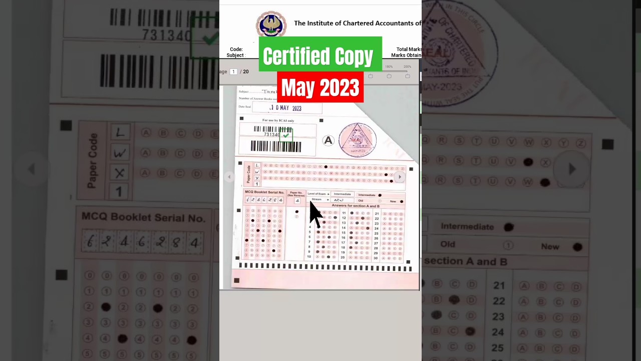 certified copy ca intermediate | ICAI certified copy 