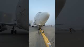 Pulling A B737-200 On The Ramp
