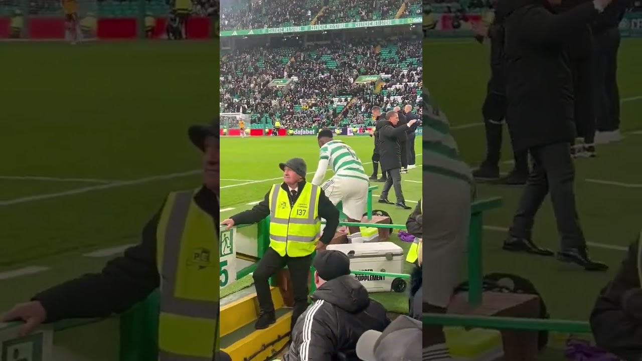 Kelechi Iheanacho Animated On Celtic Bench 