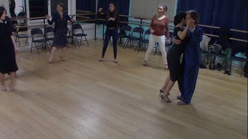 Argentine Tango intermediate class with Miranda: milonga, side step