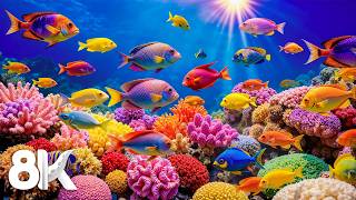 Aquarium 8K VIDEO ULTRA HD - Colorful Fish Swimming in Beautiful Coral Reef Paradise #38
