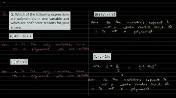 Class 9 Maths | Chapter 2 | Exercise 2.1 Q1 (i) to (v) | Polynomials | NCERT,SSLC,NIOS