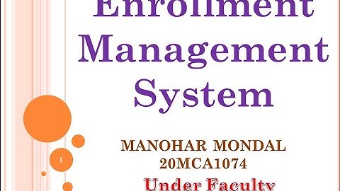 Enrollment Management System Demo | Programming in C# | DA3