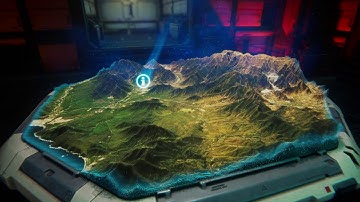 Scifi map shader and vfx using Unity3d