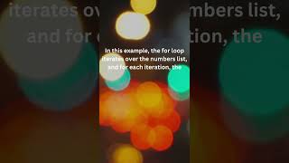 Python Basics | Python tutorials | python for loop