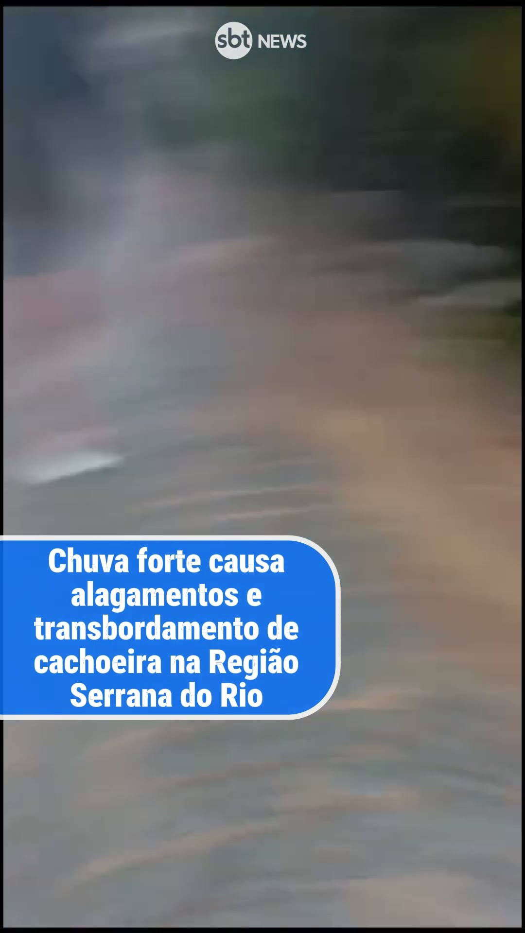 Chuva forte causa alagamentos e transbordamento de cachoeira na Região Serrana do Rio
