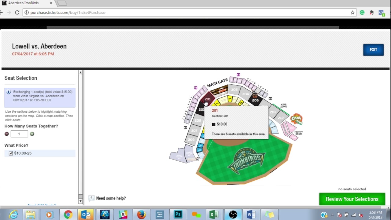 My IronBirds Tickets Tutorial Exchanging Tickets YouTube