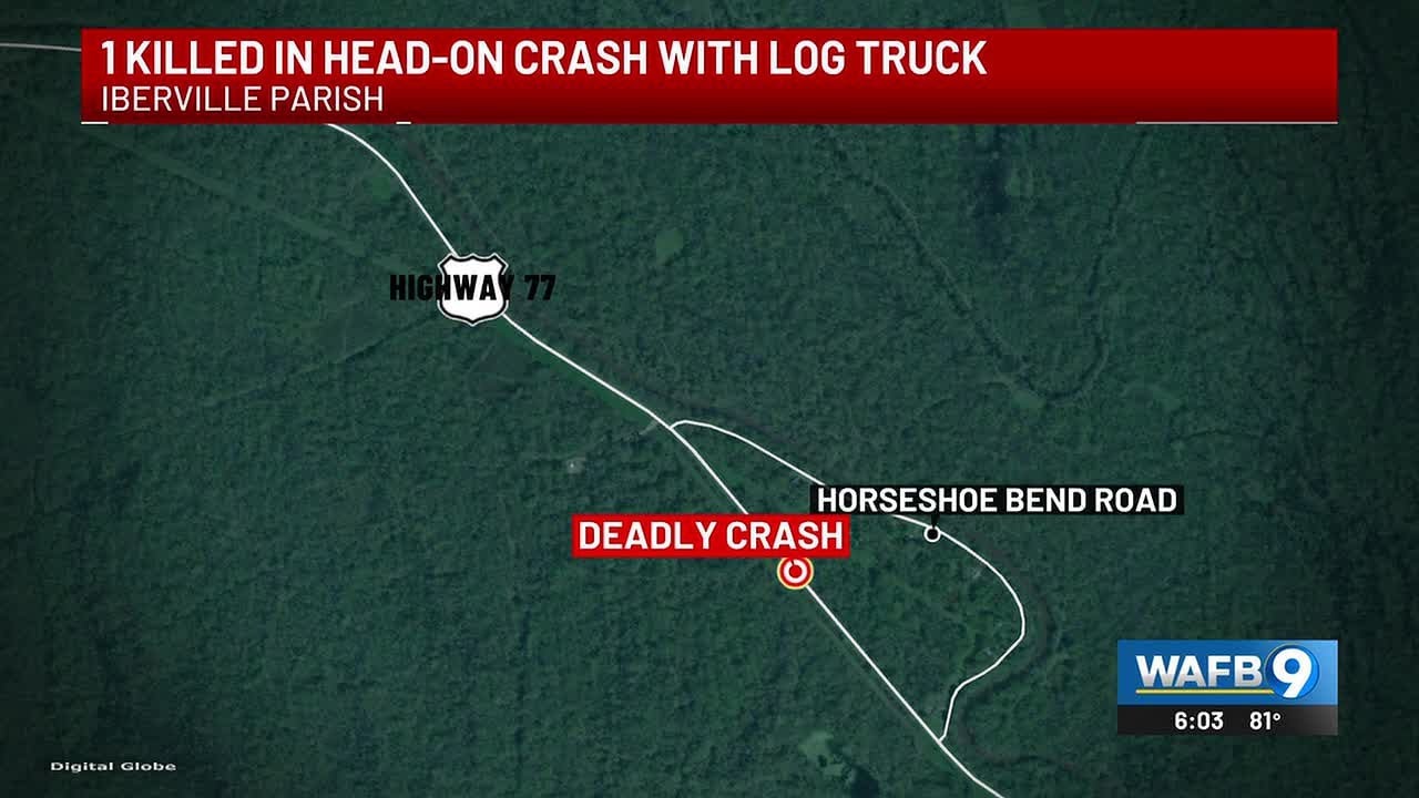Driver killed after head-on collision with log truck - YouTube