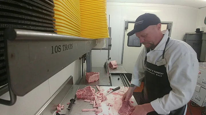 Timelapse cutting a shortloin(a.k.a. T-bone/porter house)