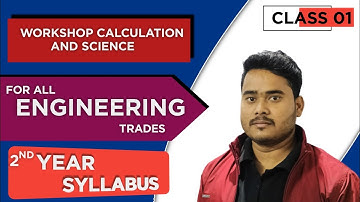 ITI/CTS WORKSHOP CALCULATION AND SCIENCE For All Engineering Trades (2nd Year SYLLABUS) CLASS 01.