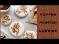 Coffee Painting on cookies and Stamping like alternative. Роспись печенья с помощью кофе.