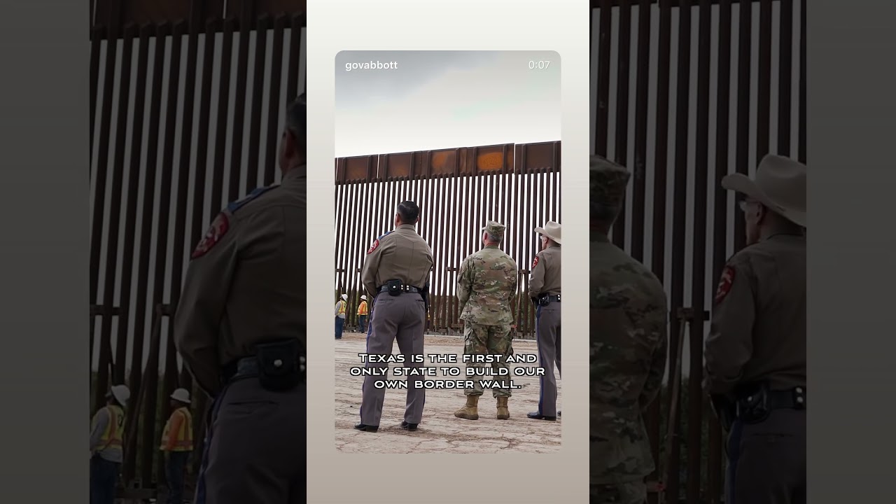 GovernAbbot building a wall in Texas on ig