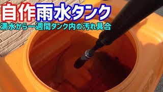 自作雨水タンク満水から1週間でどれ位汚れたか 観察と高圧洗浄 Youtube