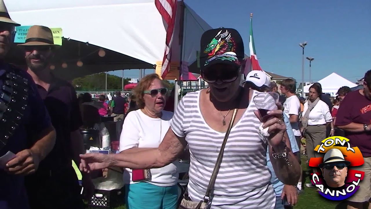 Tony Cannoli Singing And Dancing With The Wine Tent  Wildwood Italian Festival 9-26-2014