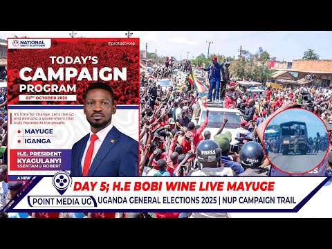 LIVE H E BOBI WINE ALUMBA MAYUGE ASANYALAZA BUSOGA AMAJJE GASOBEDWA DAY 5 03rd 10 25