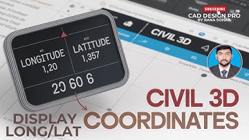 How to Display Geographical Coordinates-Longitude & Latitude in Civil 3D 🌍#autocad #Civil3D #cadtips