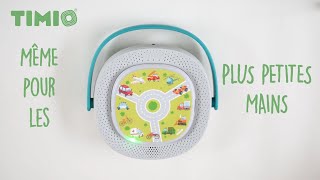 TIMIO Lecteur audio et musical avec 20 disques pour l'apprentissage des  mots, des