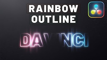 Glowing RAINBOW OUTLINE Text Effect In Davinci Resolve