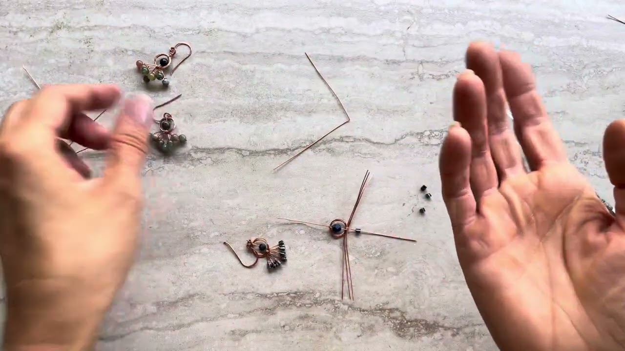22/24 ga wire wrapped earring TUTORIAL