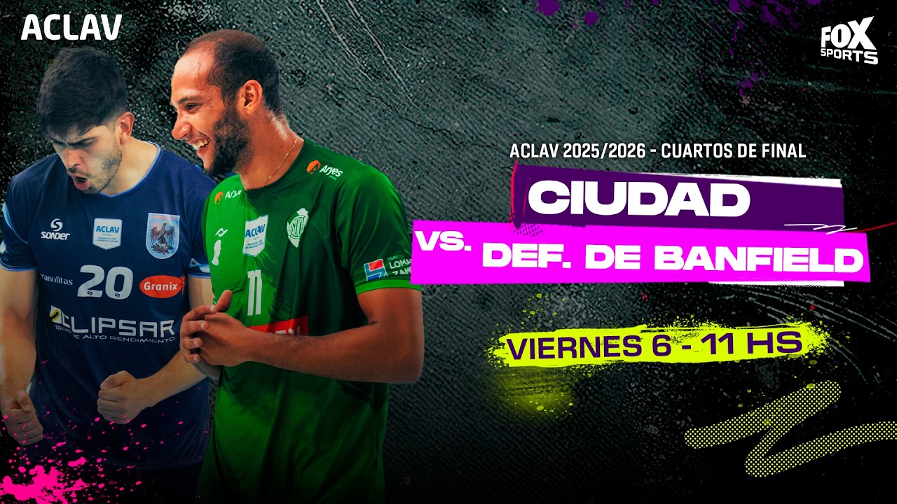 EN VIVO 🔴 || CLUB CIUDAD vs DEFENSORES DE BANFIELD - VÓLEY ACLAV 2025/2026 IDA CUARTOS DE FINAL