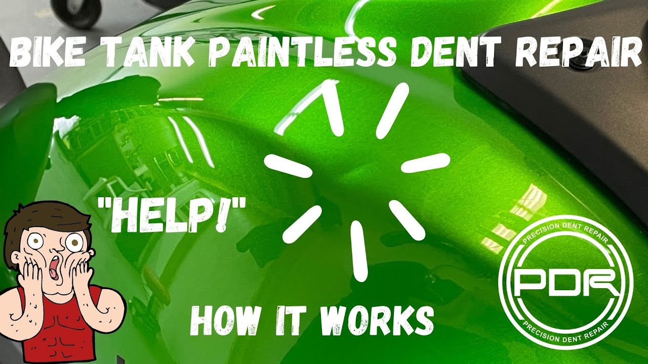 Motorcycle Paintless Dent Removal. MPDR. Bike Tank PDR. Precision Dent