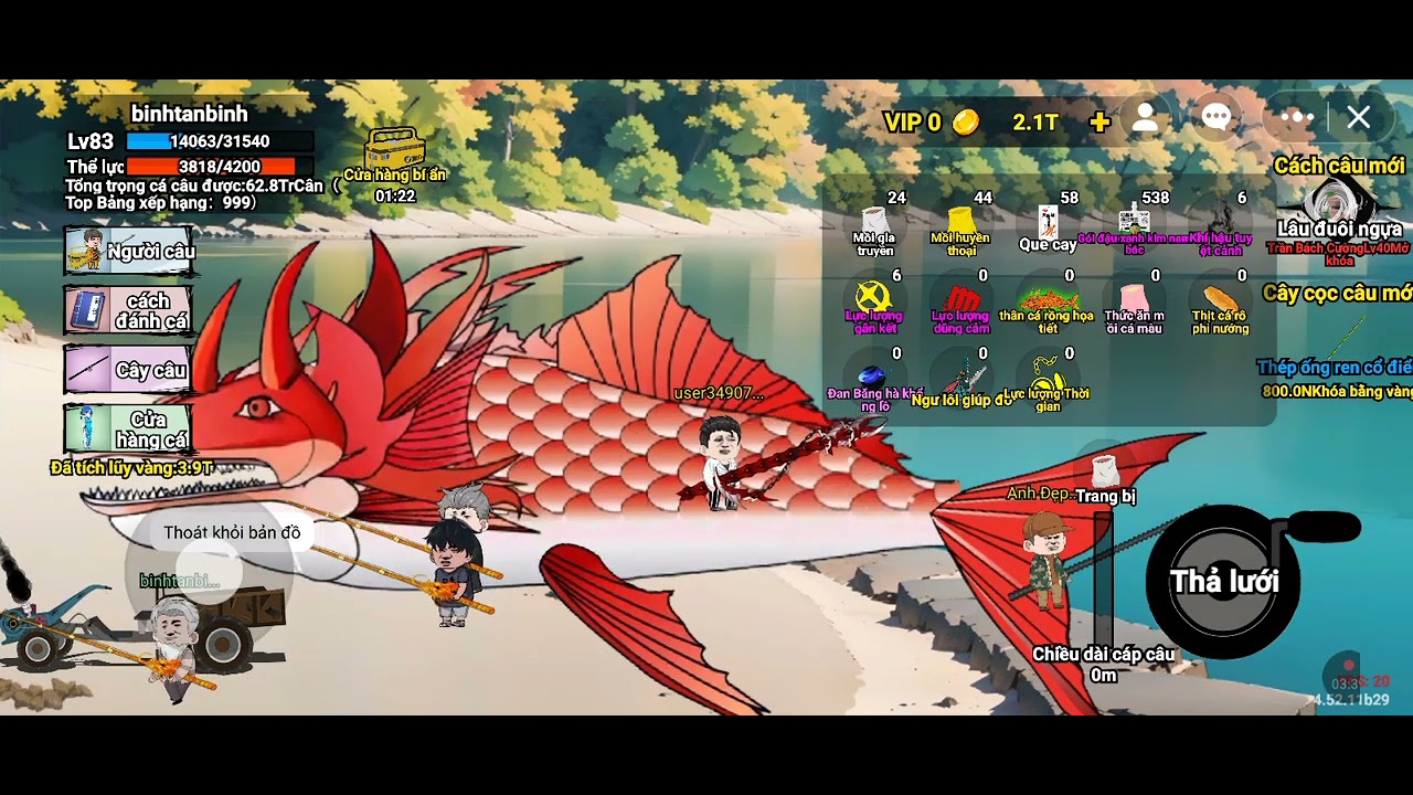 Câu cá vạn cân #2/dễ dàng vs con cá 1 cân