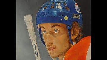 Wayne Gretzky Acrylic Painting on Canvas time lapse video