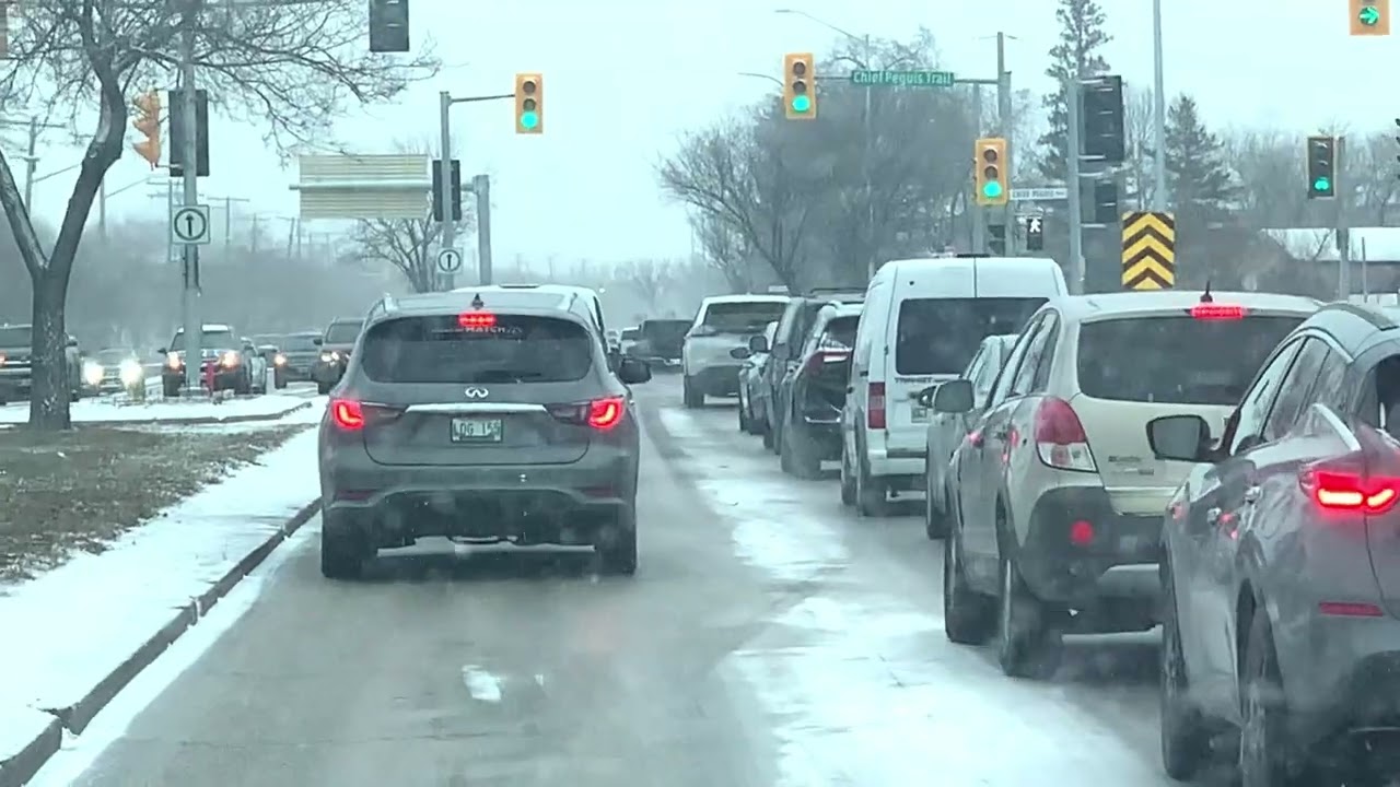 First snowfall in Winnipeg, Manitoba  November 22, 2024.