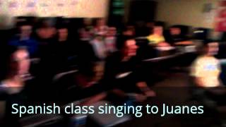 Class Singing to Juanes