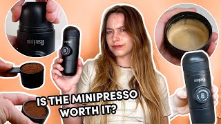 I Tried This Viral Mini Espresso Maker (Wacaco Minipresso GR Review) | Testing TikTok