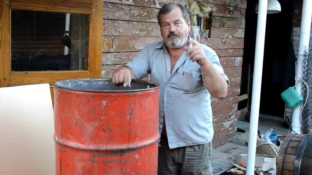 Бочка для запаривания субстрата и чурок, вешенка