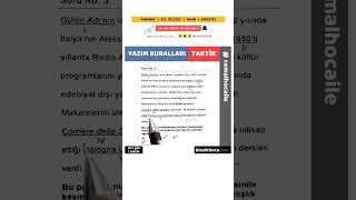 Yazım Kuralları Kpss Soru Çözümü Çıkmış Sorular Ürkçe