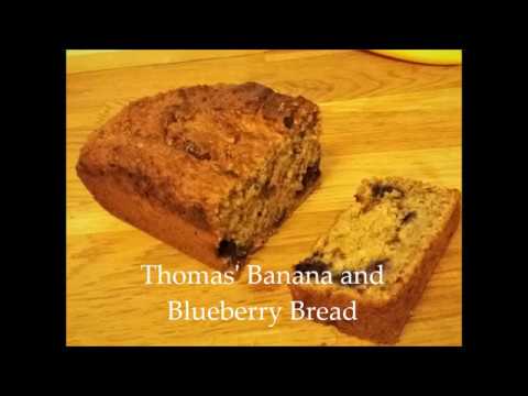 Clean eating dairy free sugar free healthy banana and blueberry bread
