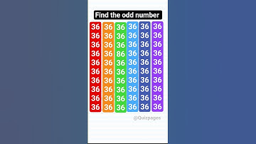 Find the odd number #find #odd #number #challenge #shortvideo #viralvideo