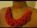 DIY Straight Knot Necklace / Fabric Knot Necklace
