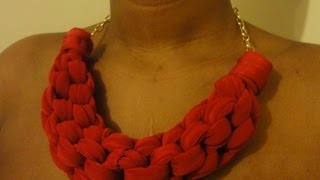 DIY Straight Knot Necklace / Fabric Knot Necklace
