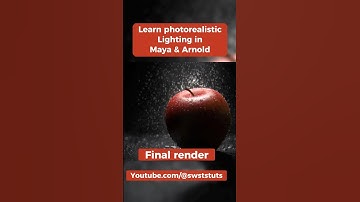 Photorealistic appple lookdev in arnold render for maya