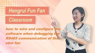 How to wire and configure the software for debugging RS485 communication in your ebm fan?