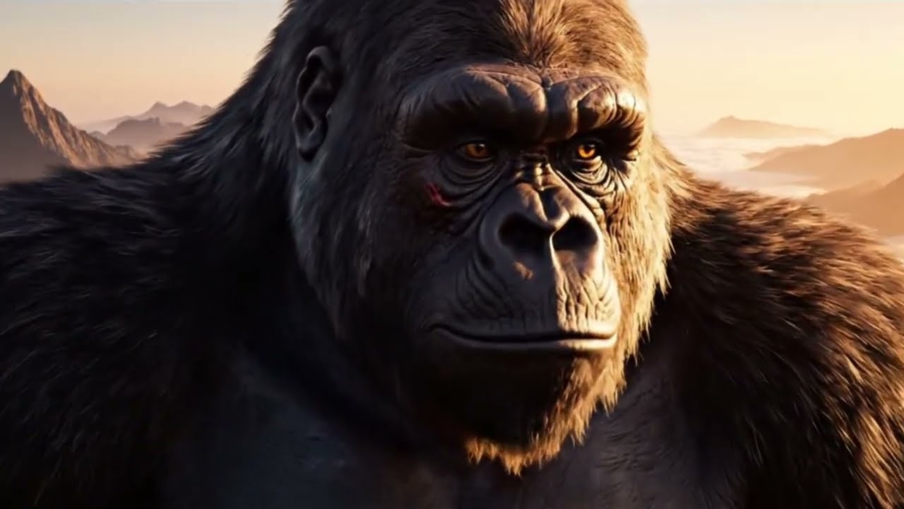 KING KONG _V. Rex GIANT SQUID Fight Scene In Jungle Skull Island , 2026 New King Kong Series 4k HDR 