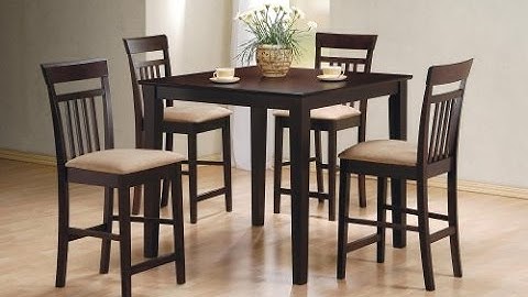 5 Piece Cappuccino Finish Counter Height Dining Set