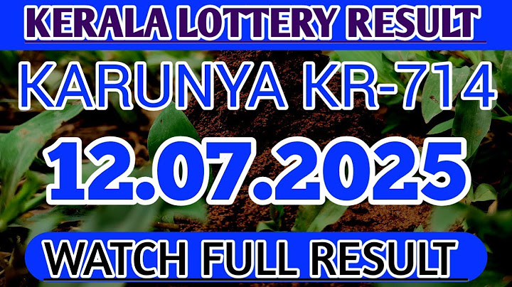 KARUNYA KR-714 KERALA LOTTERY RESULT 12.07.2025